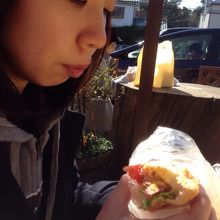 サンドみたいなの。美味しかったそうです