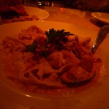 トマトソースの・・パスタ