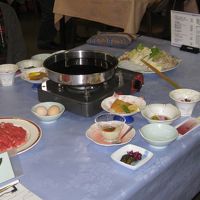 多分、山形牛。すき焼き美味しかった。初日の夕食。