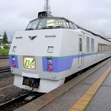 北見駅を出発するオホーツク