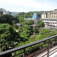 広いお庭が気持ちの良い眺望のお部屋でした