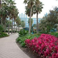 ホテル裏側の庭園