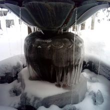 凍っていました。