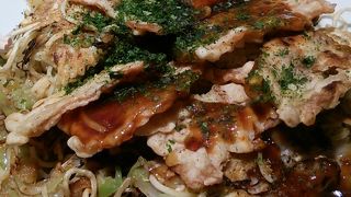 ボリューム満点イカ天お好み焼