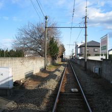富岡駅の近くの線路