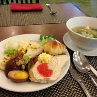 朝食ビュッフェ。