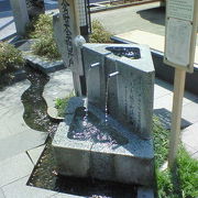 松本城へ行く途中にある涼しげな井戸