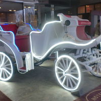 ホテルの玄関に設置されたシンデレラの乗り物が印象的でした