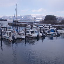 緑の島に通じる橋から眺める横津岳方面の景色もおススメです！
