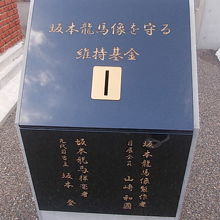 像の向かって右脇に設置されているコイン投入口