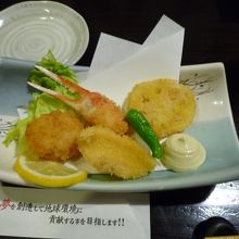 揚げ物は揚げたて熱々！