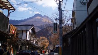 由布岳を見ながらの食べ歩き