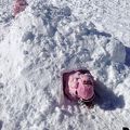 家族で雪遊び！