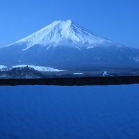 屋上露天風呂から見える富士山