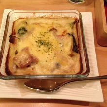 カボチャと木の子の豆乳グラタン