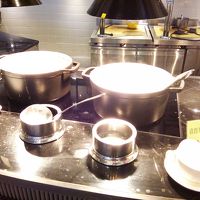 ビュッフェのお粥コーナー