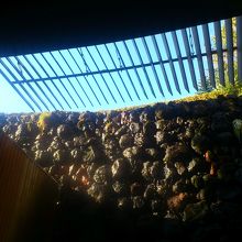 だれもいなかったので…露天風呂からの空。