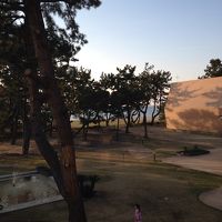 ホテルの裏庭。たまねぎ小屋みたい？