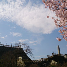 広場から見た天守台