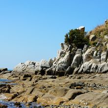 南端の岩場（本浦地区）