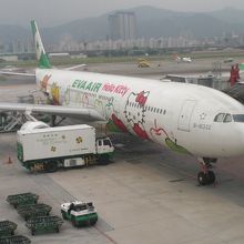 キティジェットで台北松山空港に到着しました