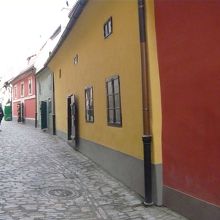 朝一なのでまだ静か、午後はカレル橋並みに大混雑する