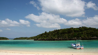 きれいなエメラルドグリーン。