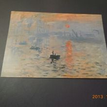 モネの「印象、日の出」のポストカード