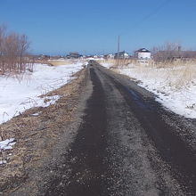 声問2丁目1番付近の道路の様子