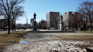 札幌市資料館の近く。