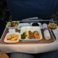 デルタ　ビジネスクラスの食事です