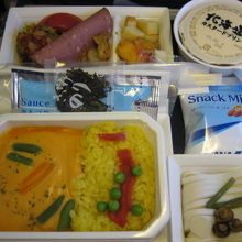 充実の機内食♪