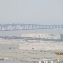 長い長い東海大橋は霞んでしまいます。