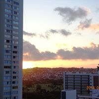 朝焼けも見られました