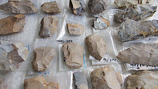 スピエンヌの新石器時代の火打石の鉱山発掘地（モンス）