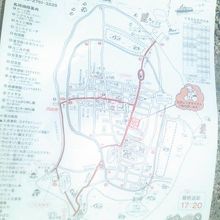 レンタサイクル利用者に配布されるオリジナルマップ