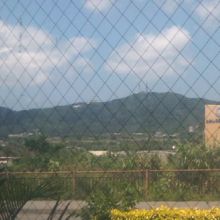 客席からはバンナ岳が望めました