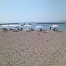パラソルが並ぶビーチの様子