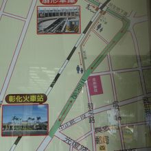 彰化駅にある案内図は日本人にもわかりやすい