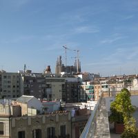 屋上から、サグラダ・ファミリアを見ることができます！