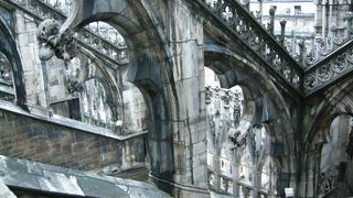 ゴシック建築の屋上に登れる