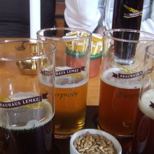 色々な種類のビールを試すことができる