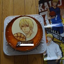 7号サイズのチーズケーキ・イラスト付きで