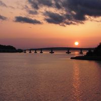 部屋から見えた日の出の様子