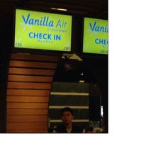 桃園空港、バニラのカウンター