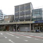 北野天満宮のお膝元。長い商店街。