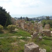 カルタゴの繁栄に比べ，あまりに小さいカルタゴ遺跡。