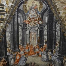 「袖廊」の天井の宗教画