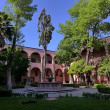 緑豊かなパティオ（中庭）