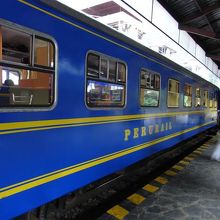 マチュピチュに行く列車。